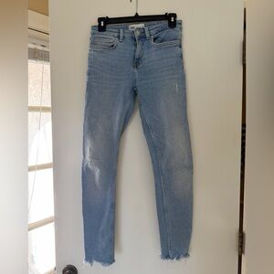 Zara Women's Sky Blue Skinny Jeans
